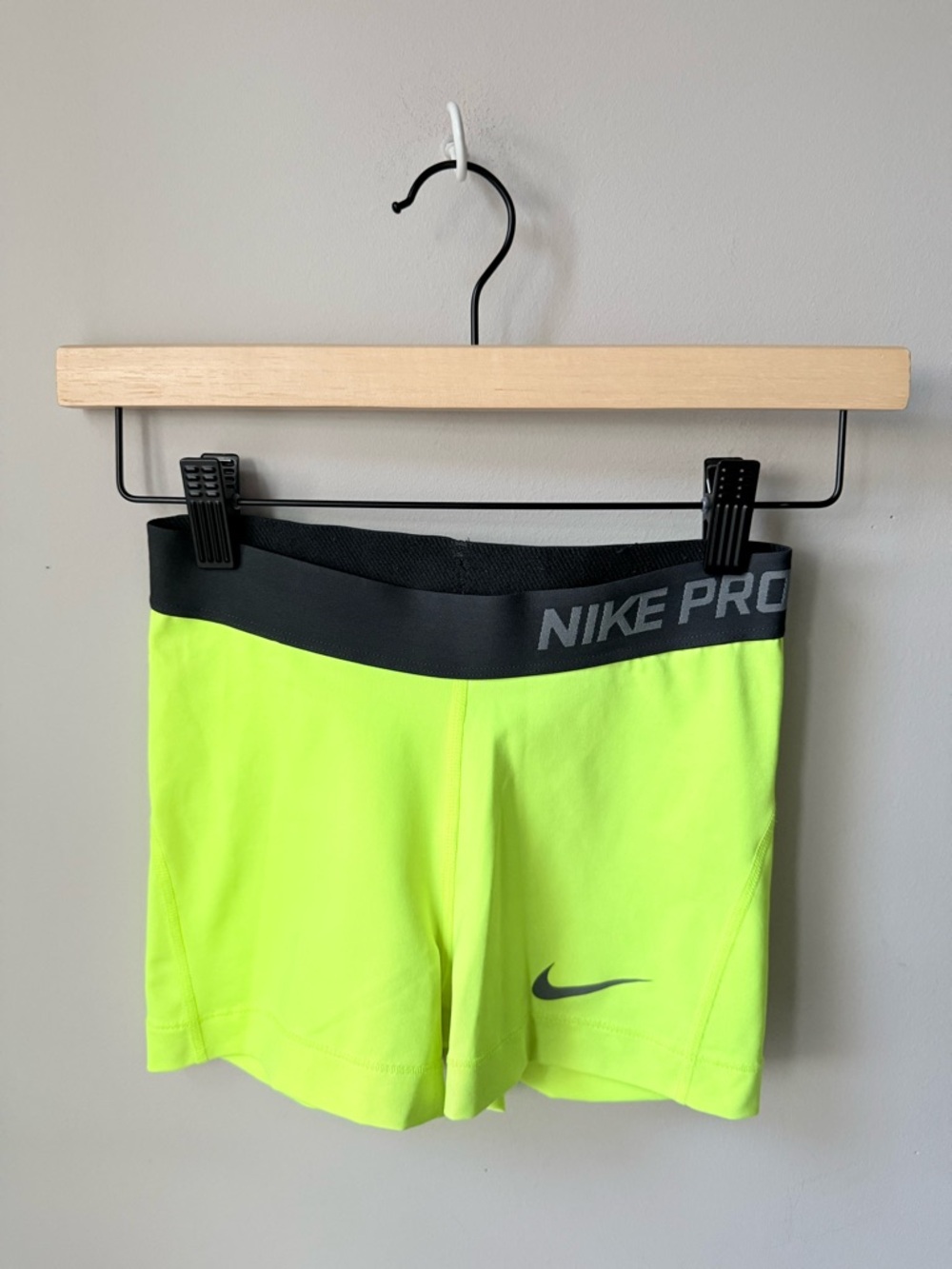 Nike Pro Volt Dri-FIT Compression Shorts Neon Yellow Athletic